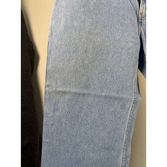 George Men's Light Wash Jeans Workwear HEMMED 38x28 - Picture 2 of 6